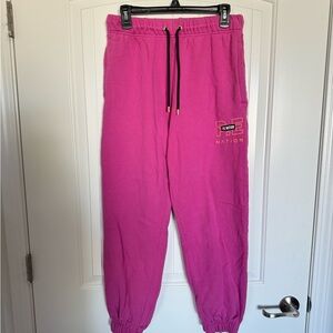 P.E Nation Fuchsia jogger Sweatpants size medium